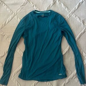 Champion teal/light blue long sleeve tee